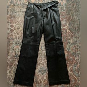 Black leather trouser style pants!